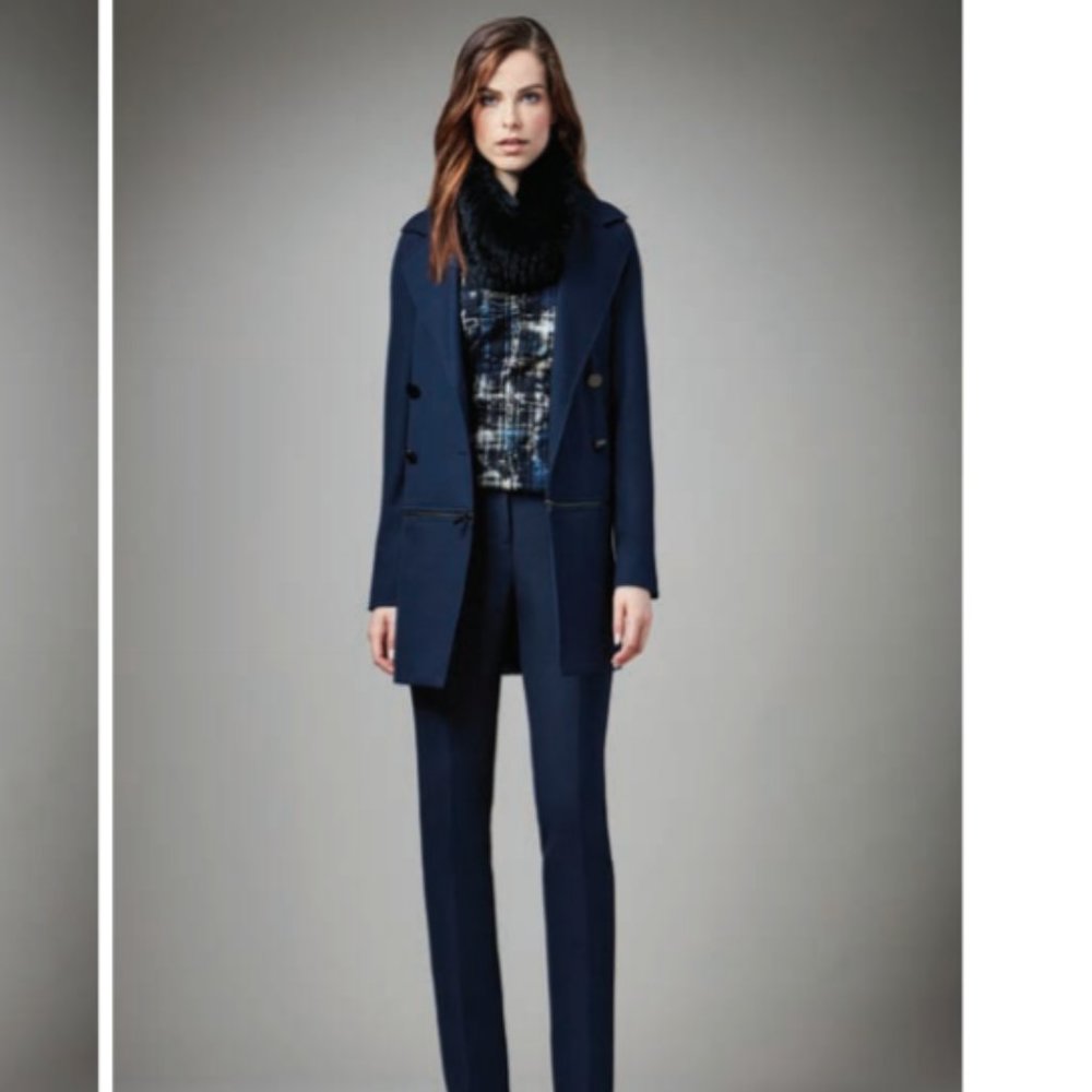Navy double breasted two in one peacoat